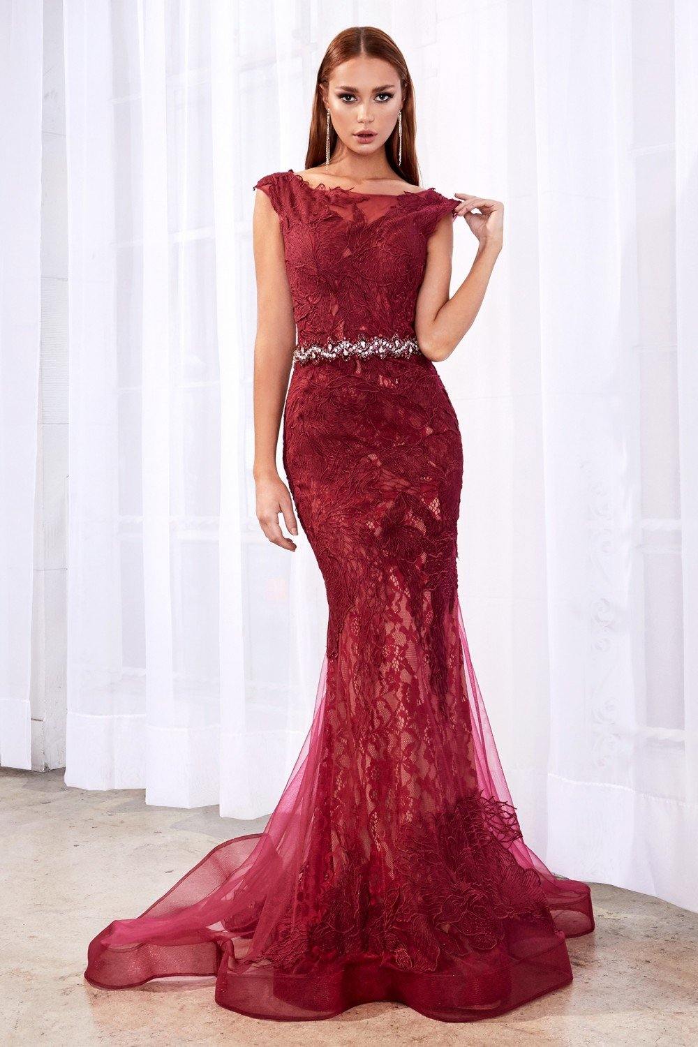 Prom Long Fitted Evening Gown - The Dress Outlet