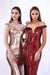 Sparkling Fitted Long Prom Dress - The Dress Outlet