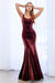 Fitted Metallic Long Prom Dress - The Dress Outlet