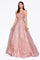Prom Long Formal Glitter Ball Gown - The Dress Outlet Cinderella Divine