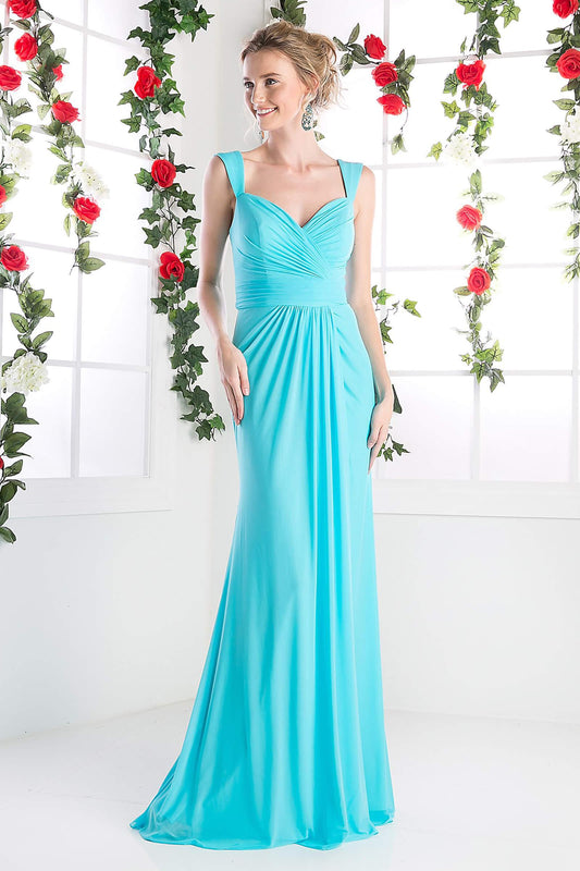 Sweetheart Formal Sleeveless Chiffon Prom Long Gown - The Dress Outlet Cinderella Divine