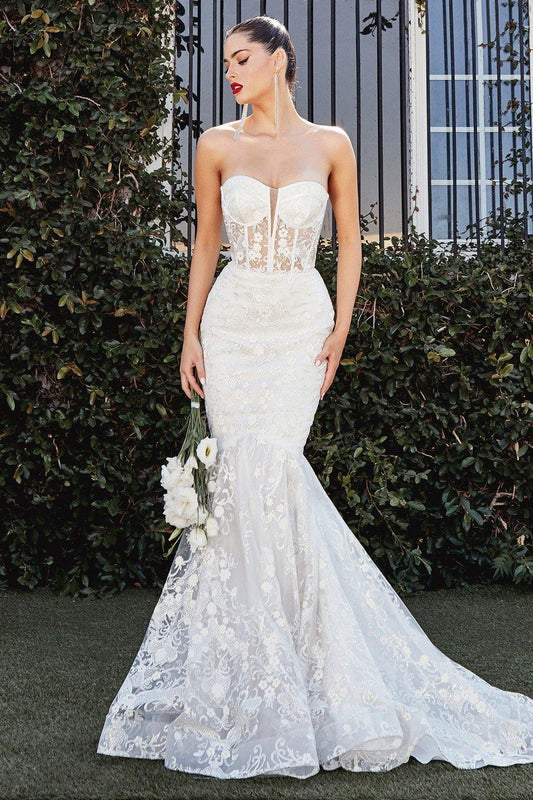 Long Mermaid Bridal Dress - The Dress Outlet
