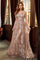 Prom Long Dress Evening Gown Gold Mocha