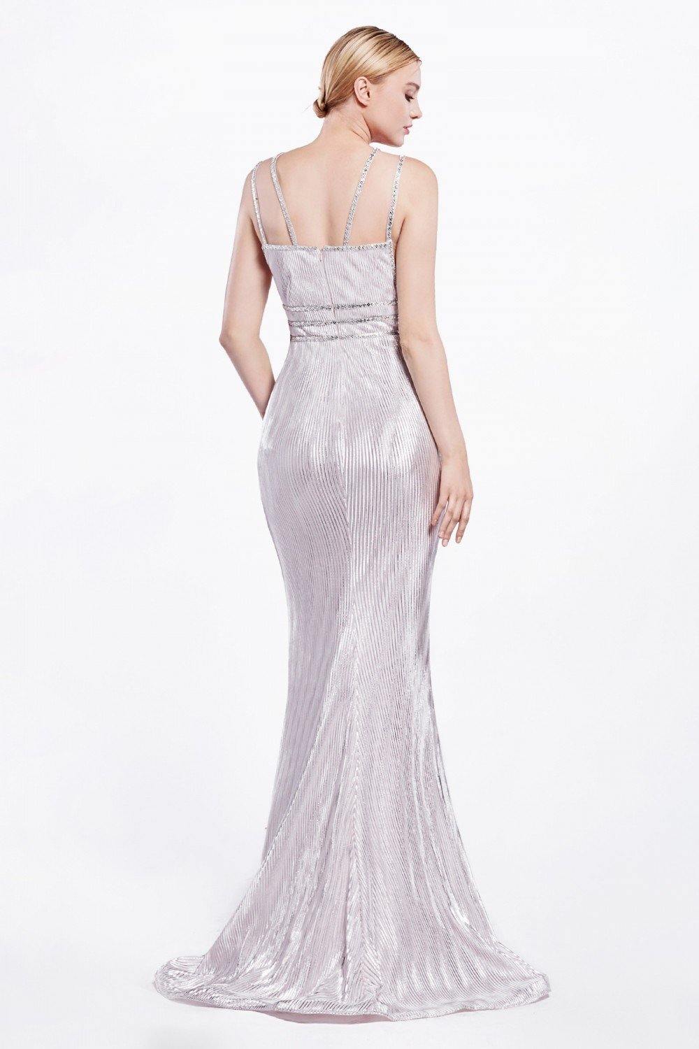 Long Fitted Evening Gown Sleeveless Prom Dress - The Dress Outlet Cinderella Divine