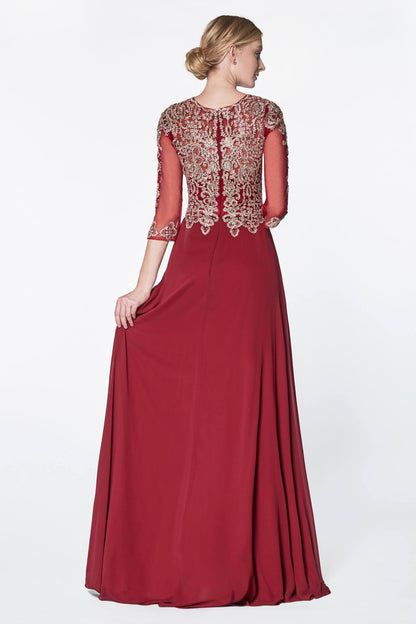 Long Formal Dress Mother of the Bride Gown - The Dress Outlet