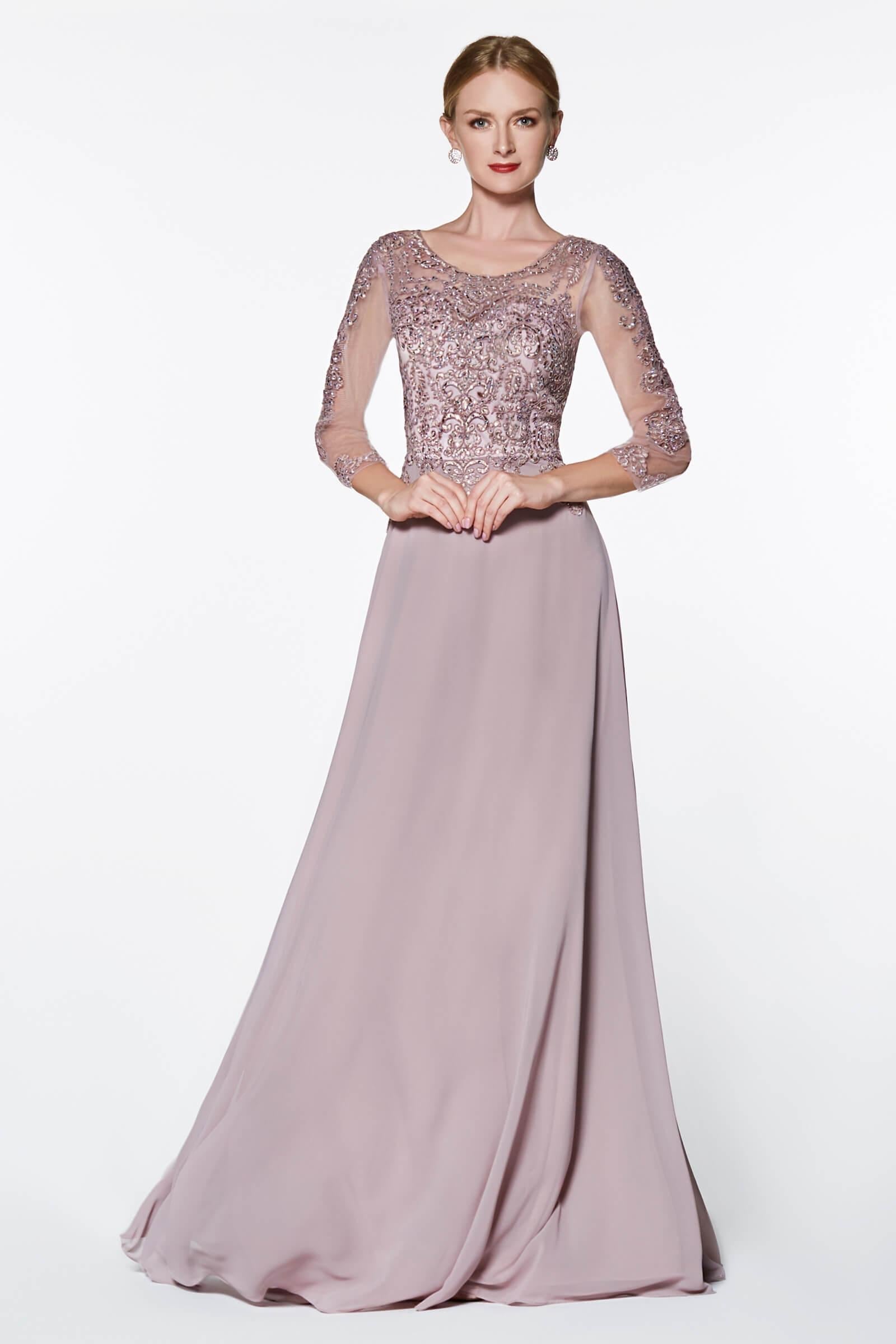 Long Formal Dress Mother of the Bride Gown - The Dress Outlet Cinderella Divine