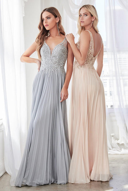Long Prom Formal Sleeveless Chiffon Evening Dress - The Dress Outlet Cinderella Divine