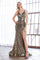 Long Spaghetti Strap Fitted Leopard Print Prom Gown - The Dress Outlet Cinderella Divine