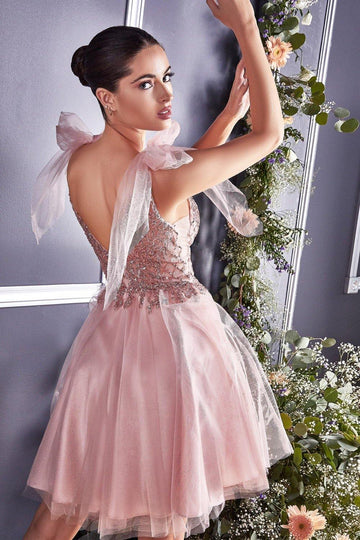 Cinderella Divine CD0174 Prom Short Dress Homecoming Champagne / XL