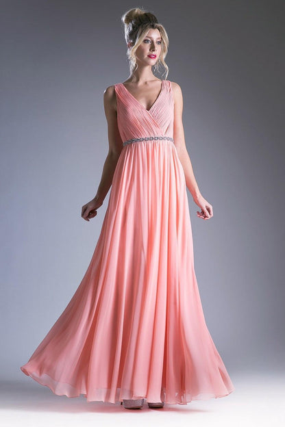 Formal Long Prom Dress Sleeveless - The Dress Outlet Cinderella Divine