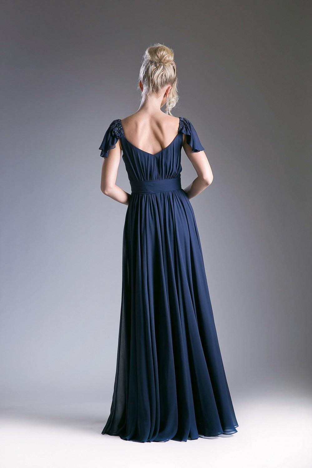 Long Formal Dress Empire Waist Chiffon - The Dress Outlet Cinderella Divine