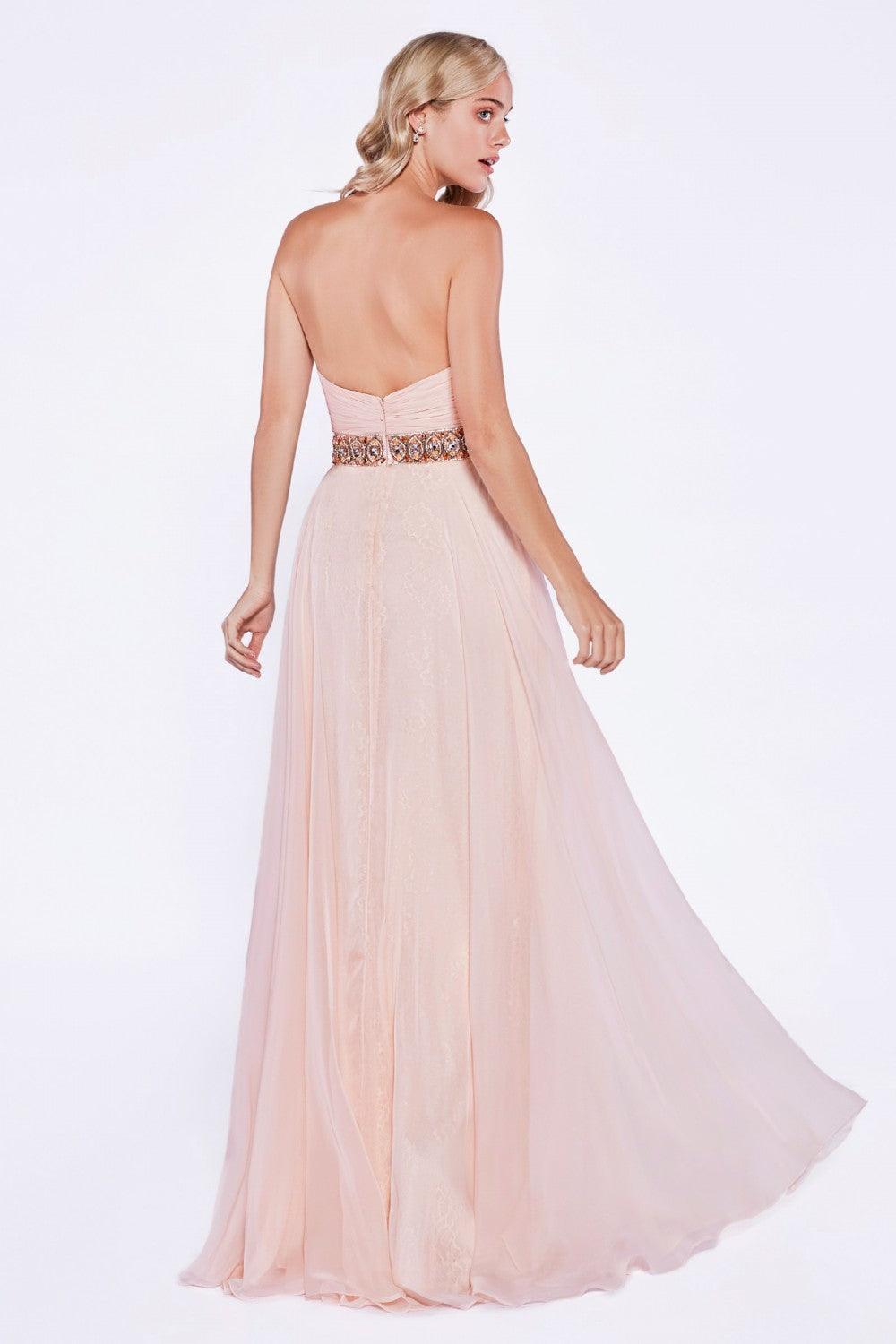 Long Strapless Formal Dress Prom - The Dress Outlet Cinderella Divine