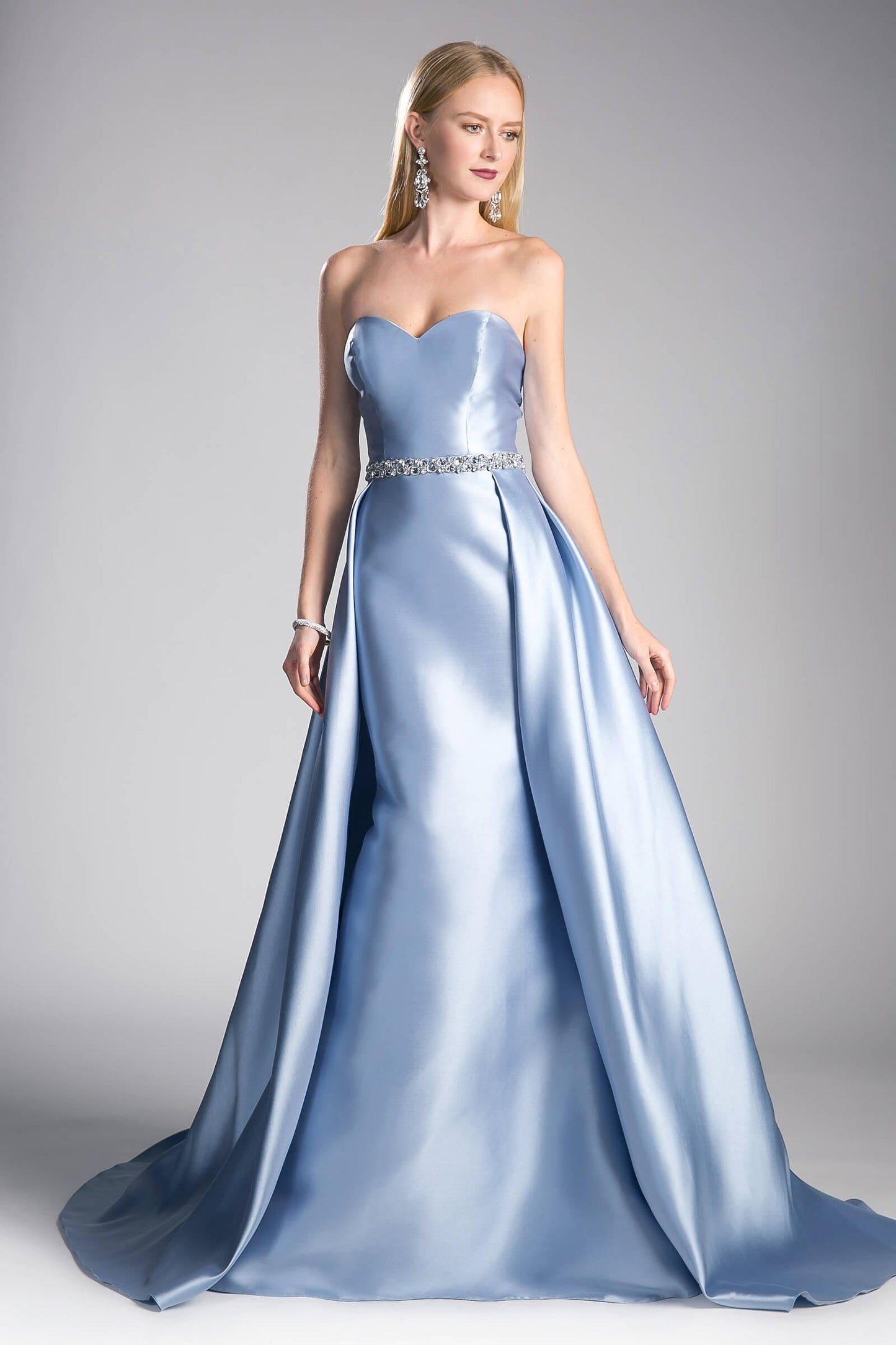 Long Formal Strapless Sweetheart Prom Gown - The Dress Outlet Cinderella Divine