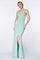Long Sleeveless V Neck High Slit Prom Dress Evening Gown 