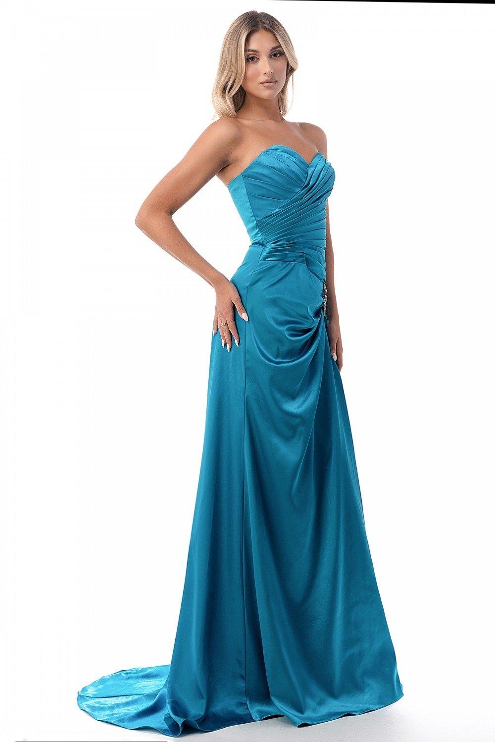 Long Strapless Formal Dress Bridesmaid - The Dress Outlet