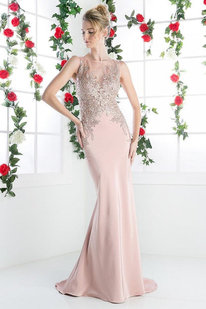 Prom Long Dress Sleeveless Evening Gown - The Dress Outlet Cinderella Divine