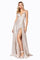 Prom Long Metallic Glitter Evening Formal Dress - The Dress Outlet Cinderella Divine