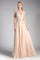Long Chiffon V-Neck Prom Sleeveless Formal Dress - The Dress Outlet Cinderella Divine