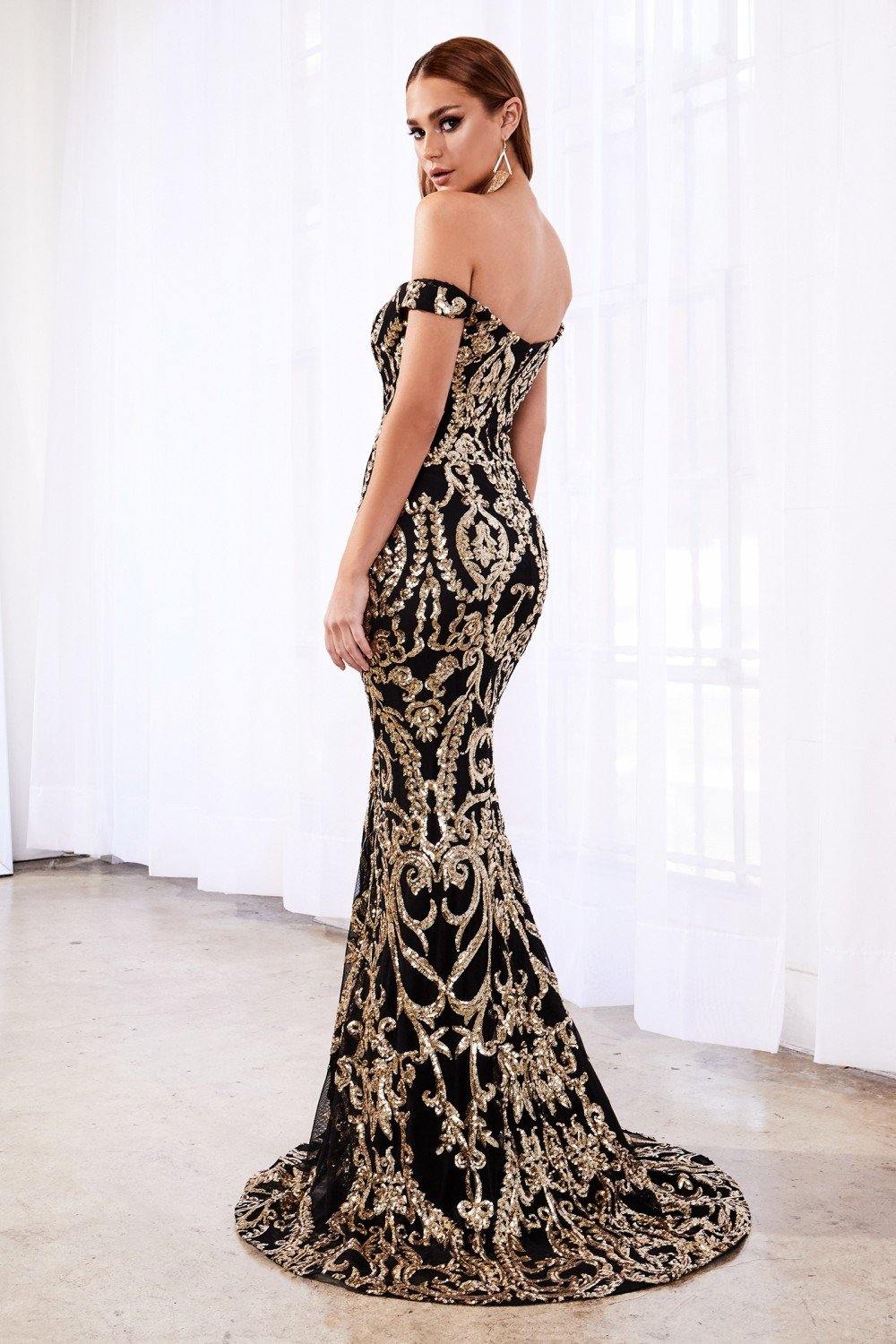 Long Fitted Evening Gown - The Dress Outlet