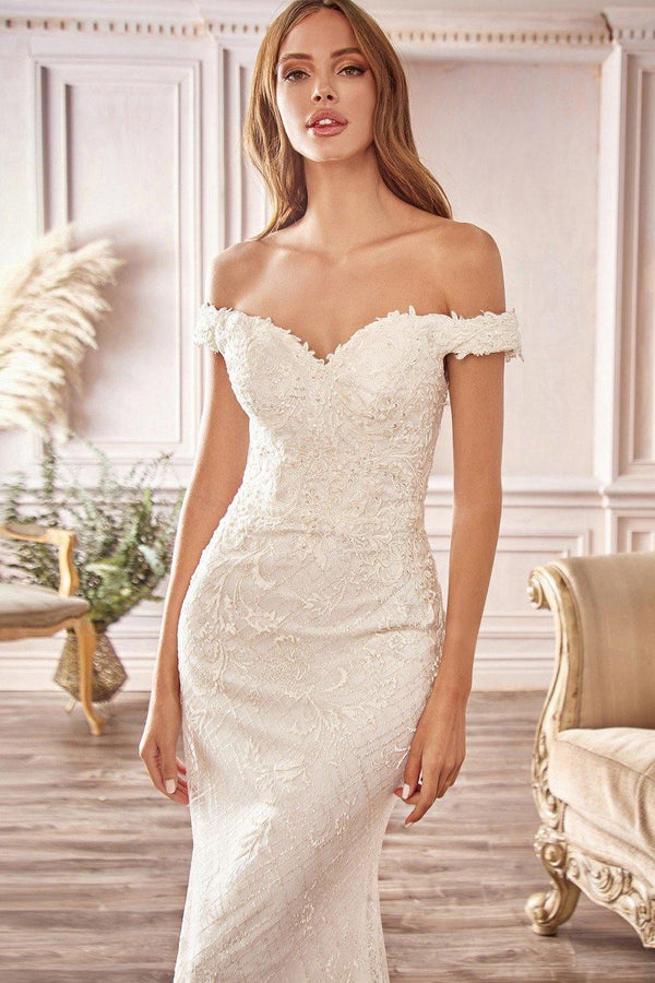 Long Fitted Wedding Dress - The Dress Outlet
