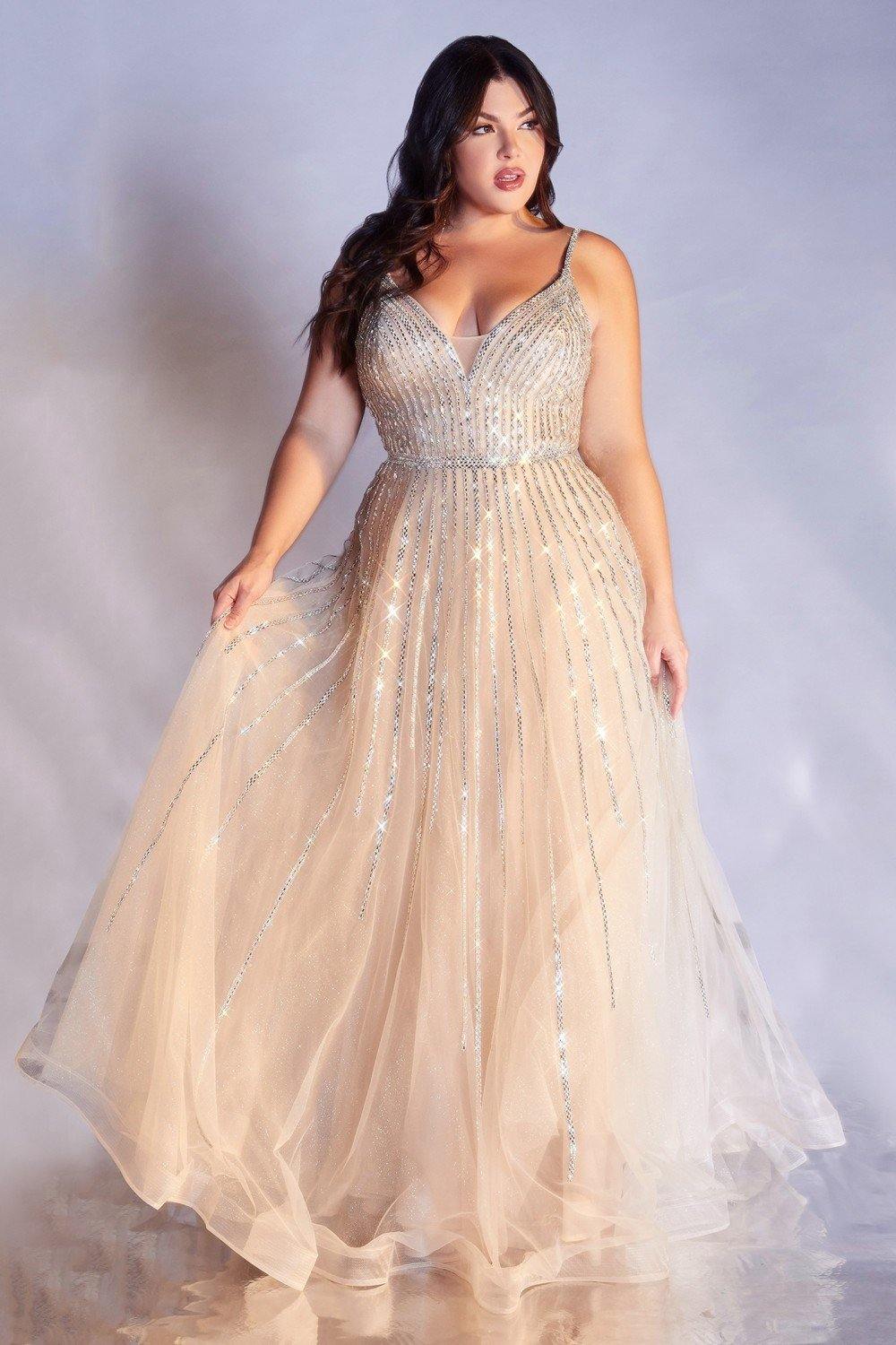 Long Formal Plus Size Prom Dress - The Dress Outlet