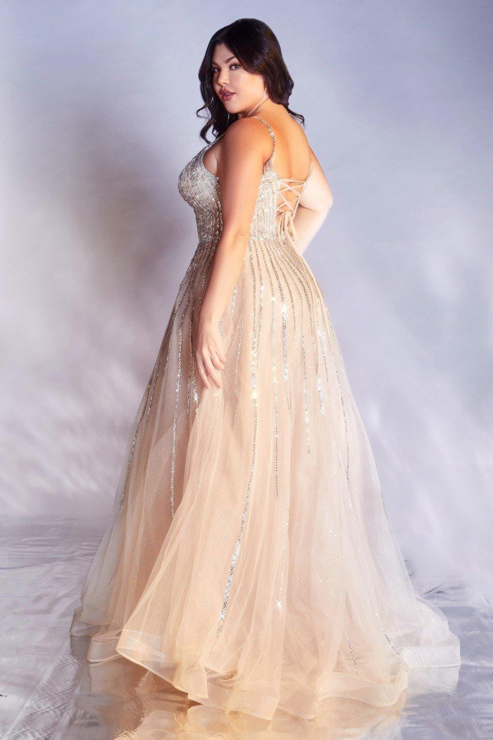 Long Formal Plus Size Prom Dress - The Dress Outlet