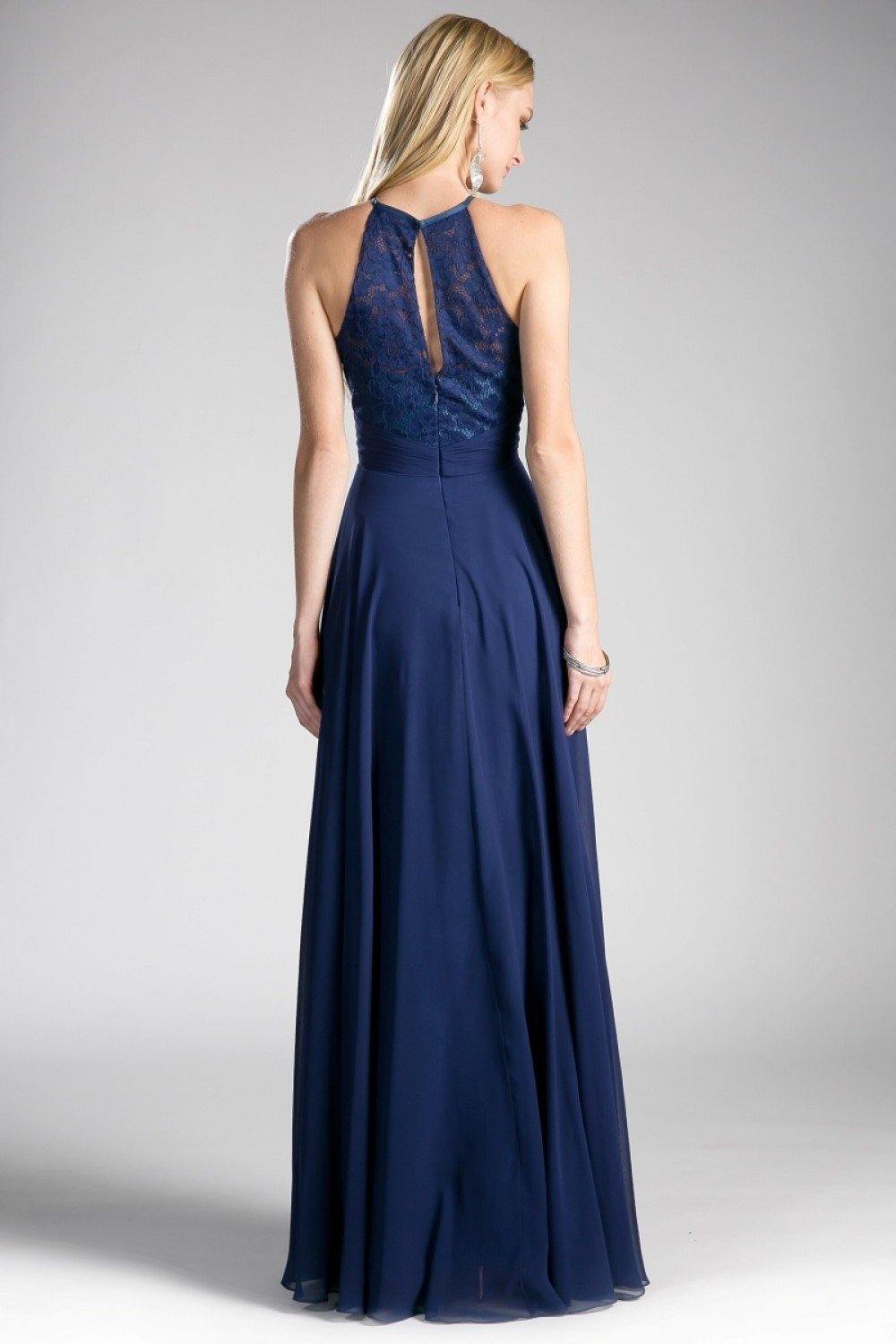 Long Formal Dress Halter Bridesmaid - The Dress Outlet Cinderella Divine
