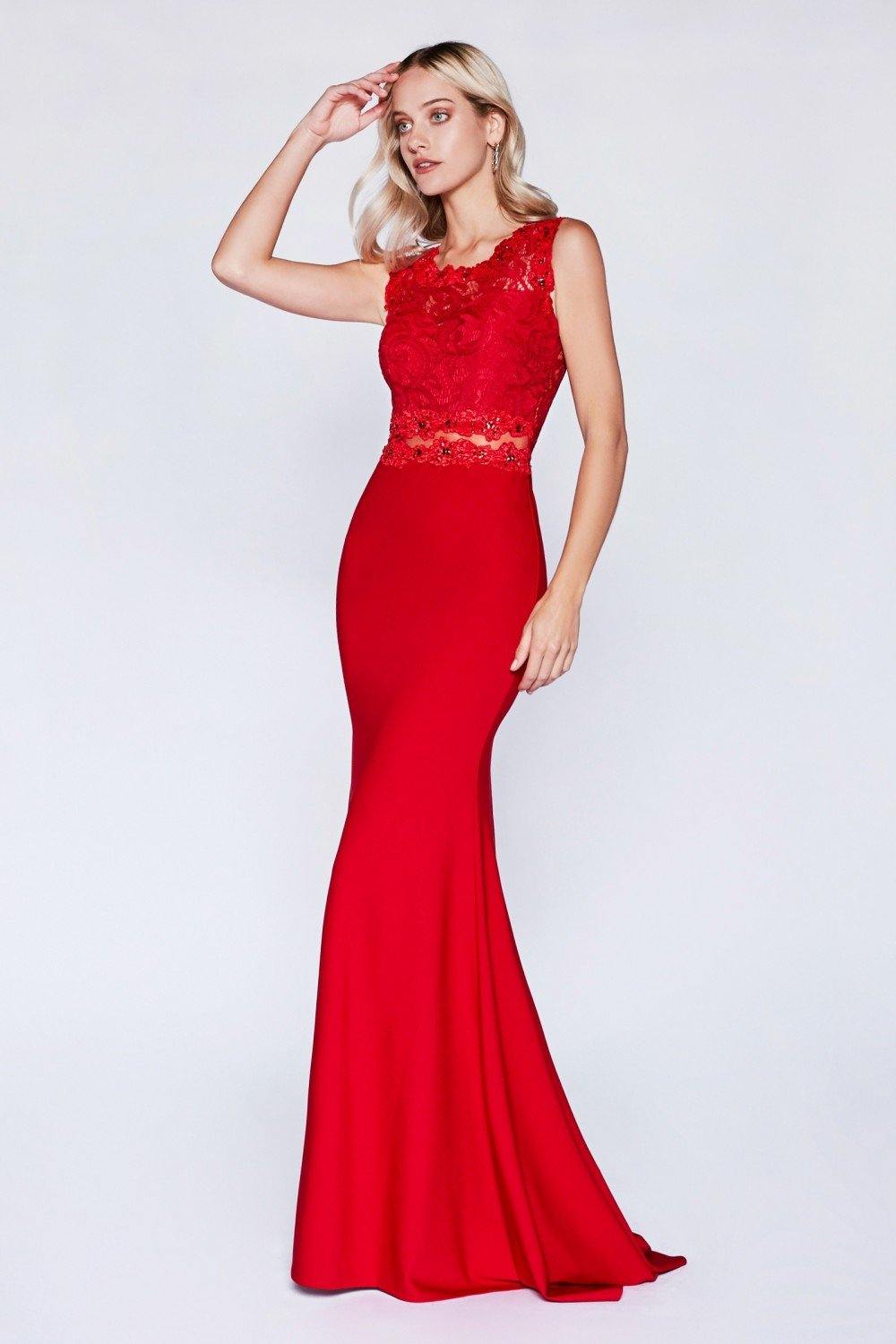 Formal Fitted Long Dress Evening Gown - The Dress Outlet Cinderella Divine