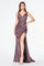 Long Formal Form Fitting Glitter Prom Dress - The Dress Outlet Cinderella Divine