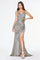 Long Formal Form Fitting Glitter Prom Dress - The Dress Outlet Cinderella Divine