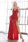 Cinderella Divine CH225 Prom Long Spaghetti Strap Evening Gown Red