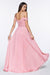 Long Chiffon Sweetheart Neckline Prom Gown - The Dress Outlet Cinderella Divine