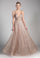 Long A Line Prom Metallic Dress Evening Gown - The Dress Outlet Cinderella Divine