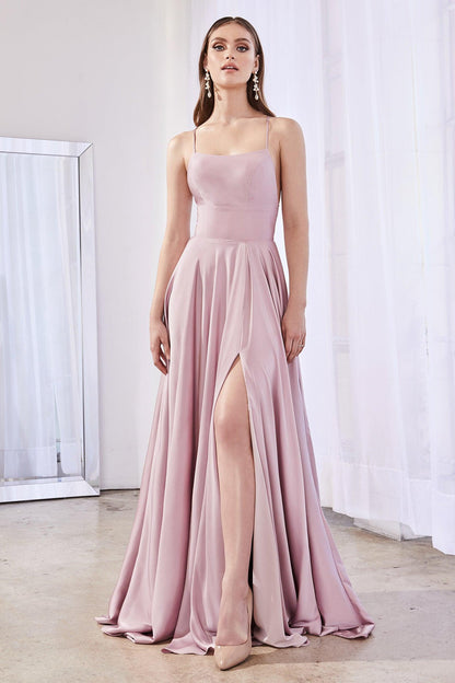 Long Prom Sexy Dress Evening Gown Dusty Rose