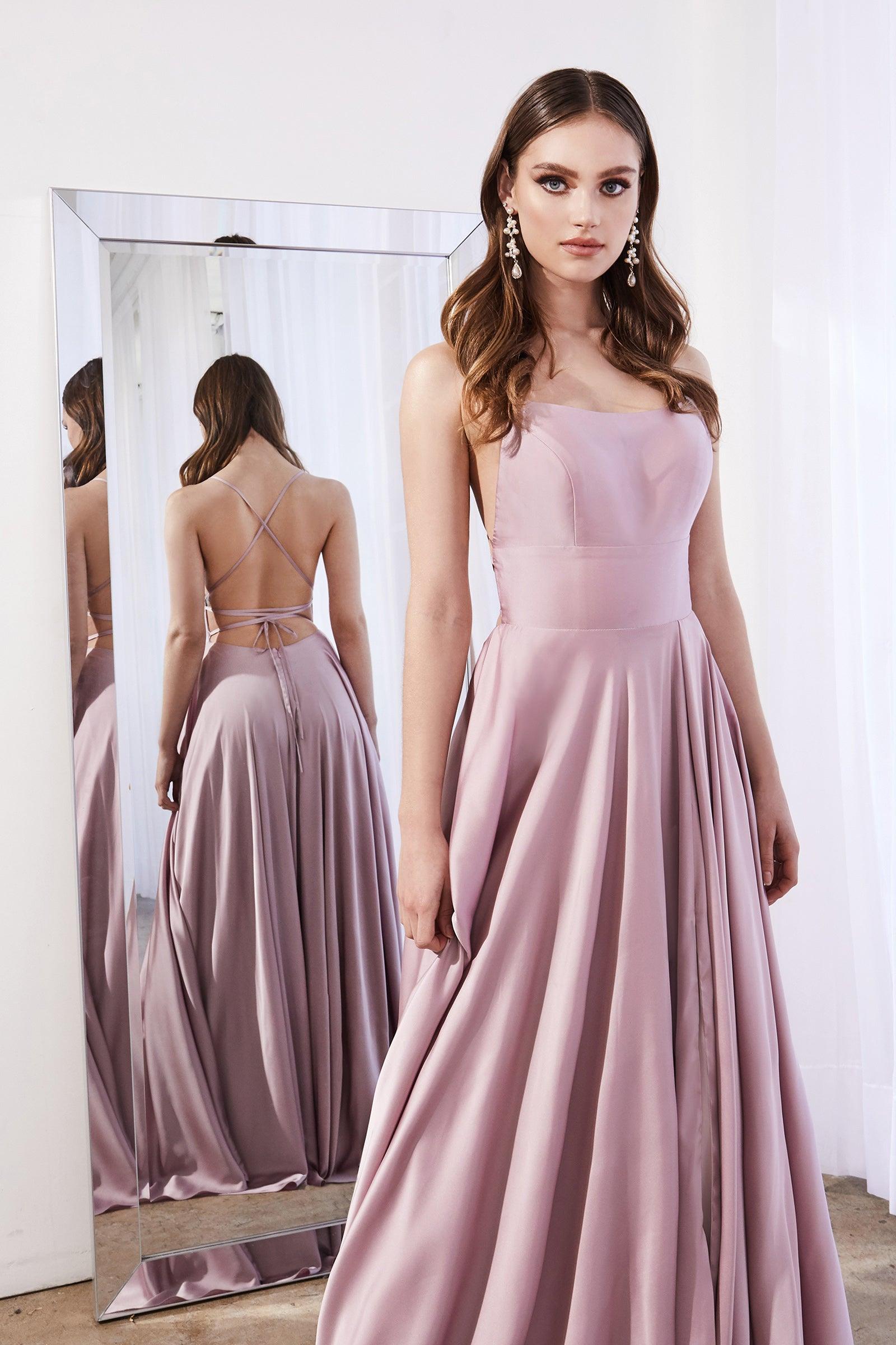 Long Prom Sexy Dress Evening Gown Dusty Rose