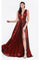 Metallic Long Prom Dress Evening Gown - The Dress Outlet Cinderella Divine