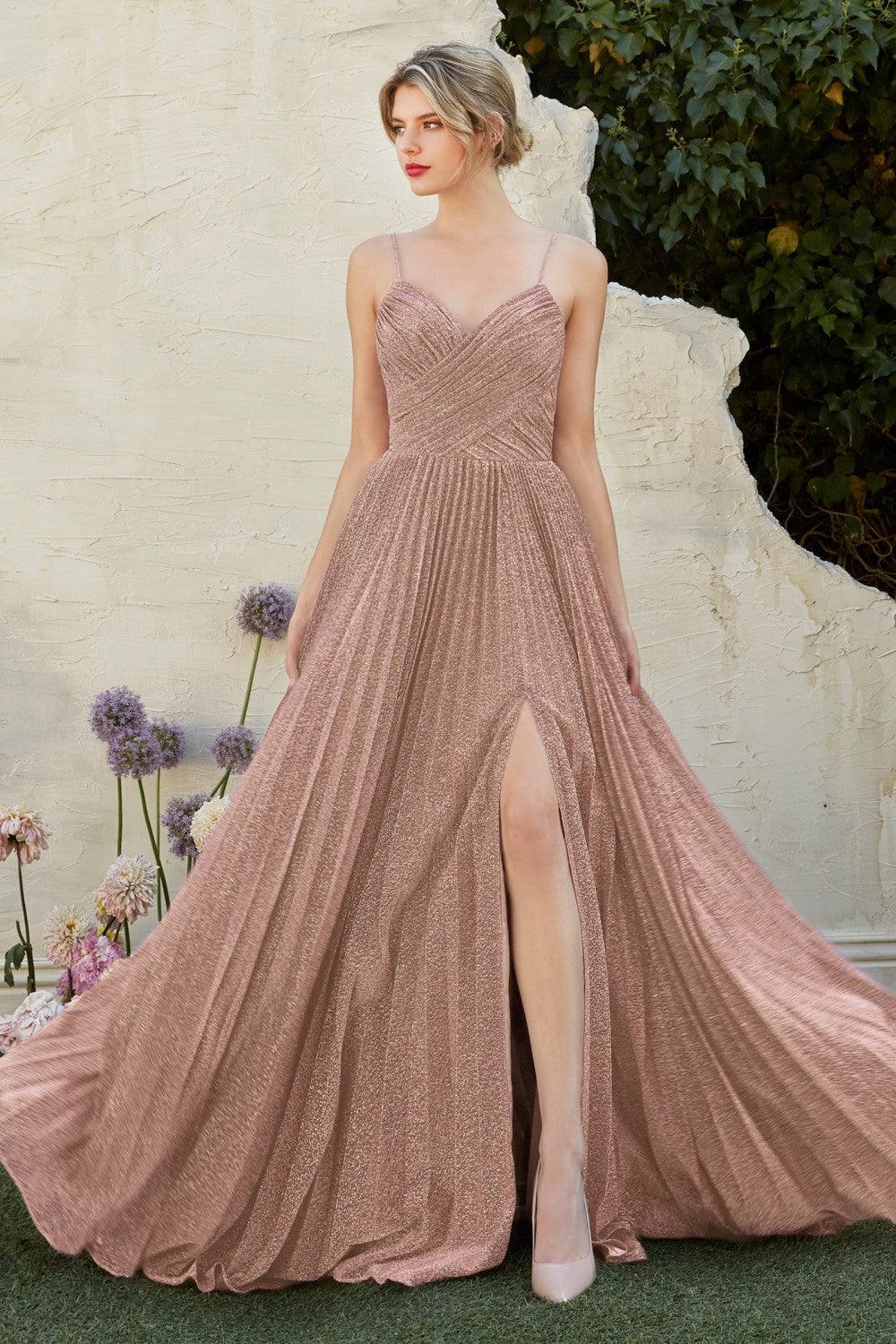 Sexy Long Prom Dress with High Slit - The Dress Outlet Cinderella Divine