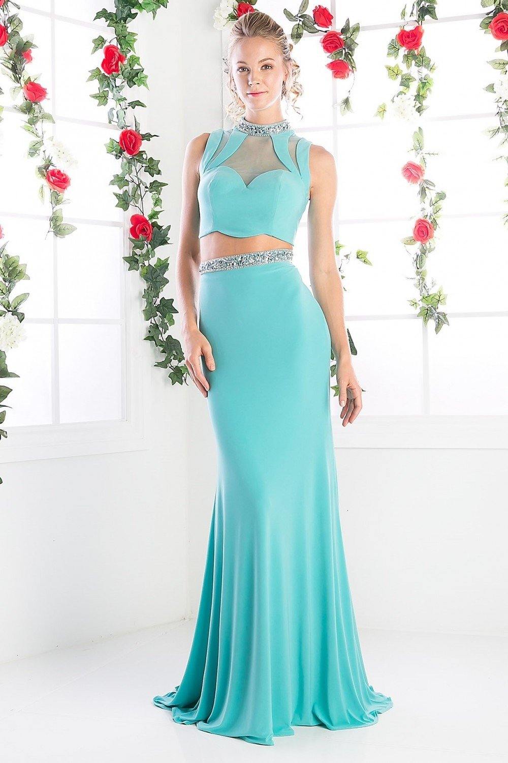 Two Piece Prom Dress - The Dress Outlet
