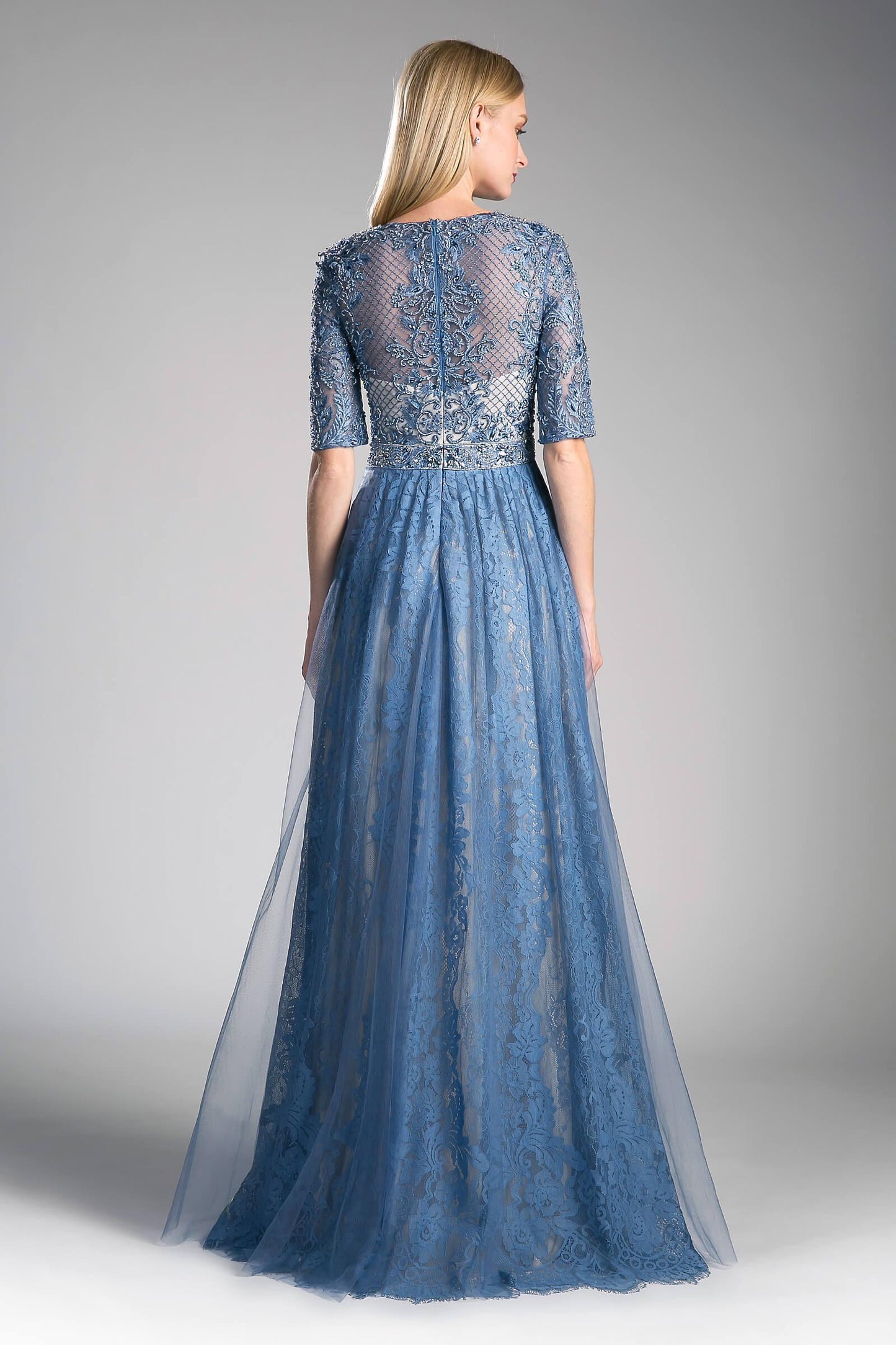 Long Sleeve Mother of the Bride Dress Formal - The Dress Outlet Cinderella Divine
