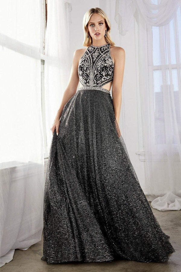 Long Sparkling Prom Dress - The Dress Outlet