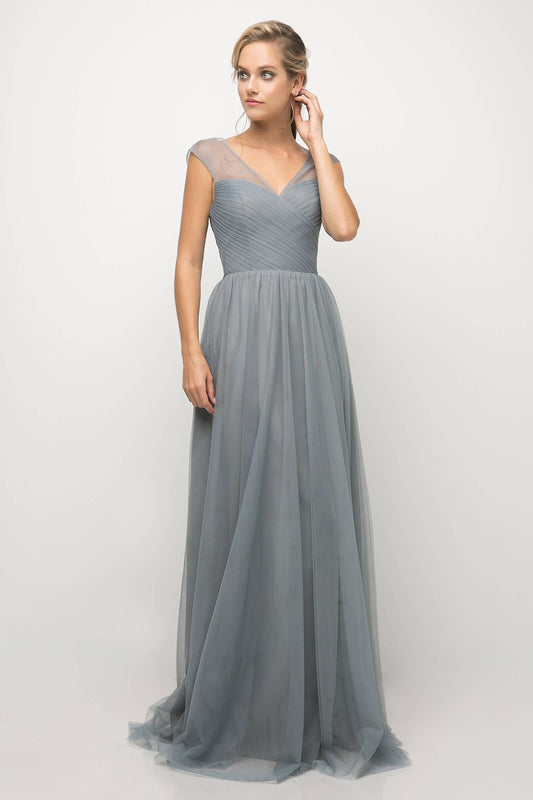 Long Plus Size Formal Dress Bridesmaid Gown Robin Blue