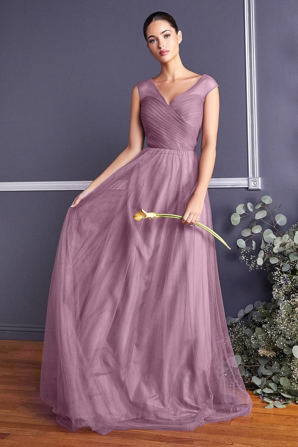 Long Plus Size Formal Dress Bridesmaid Gown Orchid