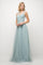 Long Plus Size Formal Dress Bridesmaid Gown Paris Blue