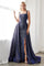 Prom Long Formal Glitter Metallic Ball Gown - The Dress Outlet Cinderella Divine