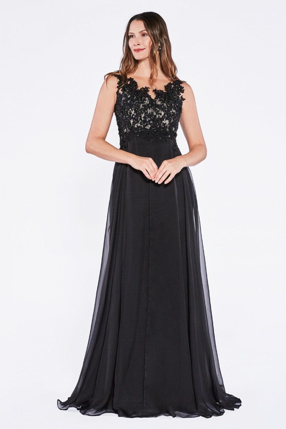 Long Sleeveless Formal Dress Prom Gown - The Dress Outlet Cinderella Divine