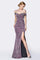 Long Prom Dress Fitted Evening Metallic Gown - The Dress Outlet Cinderella Divine