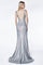 Long Metallic Prom Sexy Slit Gown - The Dress Outlet Cinderella Divine