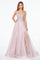 Long Prom Glitter Spaghetti Strap Formal Dress - The Dress Outlet Cinderella Divine