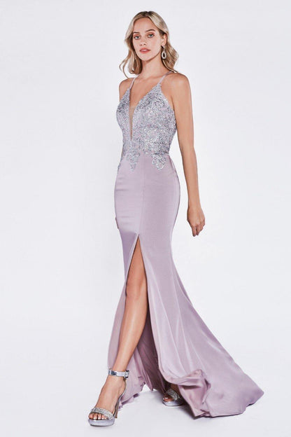Sexy Long Fitted Prom Dress Evening Gown - The Dress Outlet Cinderella Divine