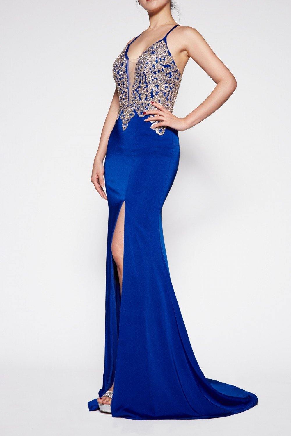 Sexy Long Fitted Prom Dress Evening Gown - The Dress Outlet Cinderella Divine